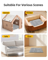 Tapis chauffant électrique pour animaux de compagnie toutes saisons, couverture chauffante anti-morsure, imperméable, protection contre la surchauffe pour chiens et chats