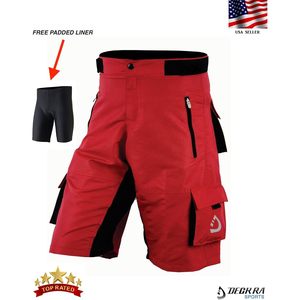 Pantalones Cortos de Ciclismo MTB para Hombre, con Forro Acolchado, para Bicicleta de Montaña, Secado Rápido, Corte Regular, Spandex, Poliéster - Product Image 2