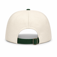 Casquettes de baseball à 5 panneaux brodées plates, 100 % coton, respirantes, imperméables, avec fermeture à boucle simple et visière bicolore