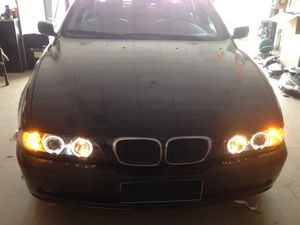 Para <span class=keywords><strong>BMW</strong></span> 5 Series <span class=keywords><strong>E39</strong></span> 1995-2003 montaje de faros LED completos Actualización de iluminación del sistema automático para 530i 525i 528i cola de xenón halógeno - Product Image 6