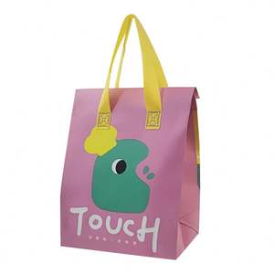 Sac isotherme en aluminium laminé non tissé rose en gros pour le thé au lait, les sushis, les plats à emporter, avec logo personnalisé pour les restaurants - Product Image 6