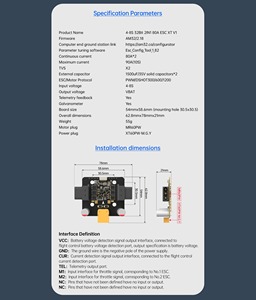 BrotherHobby 4-8S 32Bit 2IN1 80A ESC XT V1 AM32 Dual 80A DShot1200 MR60 XT60 30.5x30.5mm per Aeromodelli FPV a Doppio Motore - Product Image 6