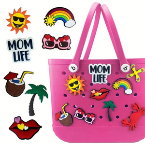 Phụ kiện túi đi biển nhỏ, charm tự làm, túi tote EVA, túi đi biển mini dễ thương, phụ kiện vòng bi, vòng bi - Product Image 1