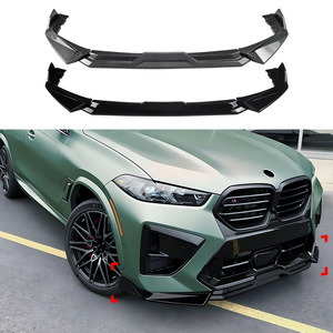 Amp-Z Front Lip Splitter Carbon Fiber Texture Matte Finish For Bmw X5M F95 X6M F96 Lci 2024 - Product Image 1
