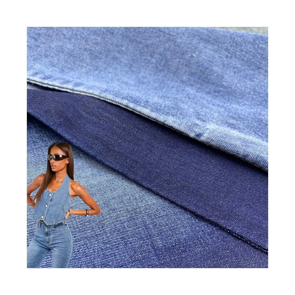 OEM ODM Ronghong Denim Fabric High Quality 4.5OZ Indigo Blue 100% Cotton Woven Denim Fabric for Jackets