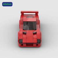 Jouets de construction en briques rouges de Chine, mini-supercar pour garçons, jouets écologiques, instructions en papier, ensembles de blocs de construction en ABS, voiture