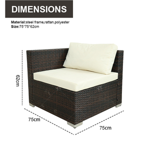 All Day <b>Outdoor</b> 6 Seat Garden Sectional Furniture <b>Rattan</b> <b>Outdoor</b> Terrace Session Set <b>Rattan</b> <b>Outdoor</b> Set - Product Image 2