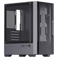 Boîtier PC Gaming Mi-Tour SNOWMAN Professionnel CS084 Pro MATX, Panneau en Verre Trempé, Meilleure Gestion des Câbles, Boîtier d'Ordinateur Noir