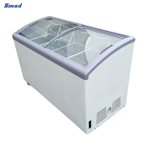 Congelador Horizontal de 265L con Puerta de Vidrio Curvo para Exhibición de Hielo - Product Image 2