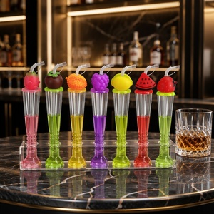 Slushy <b>Cup</b> 12oz With Straw With Lid Disposable PET Plastic Custom Color Party Event Drinkware Custom Logo Wholesale - Product Image 1