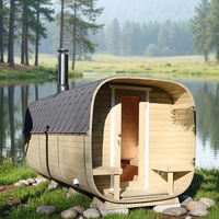 Saunas extérieurs modernes en bois massif de pruche canadienne/sequoia avec chauffage électrique et tailles au choix
