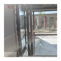 DEMEA Projet américain Porte pliante en aluminium Portes d'entrée en alliage d'aluminium Portes en aluminium noires à impact