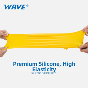 <b>Wave</b> Long Hair Silicone Swimming <b>Cap</b> For Women Durable - Product Image 2