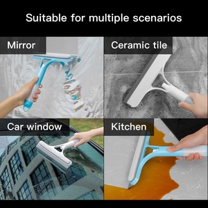 Used As a 3in1 Cleaning Tool for Cars, Household Windows, Tiles with Double-sided <b>Brush</b>, Scraper, and Spray <b>Bottle</b> Capabilities - Product Image 4