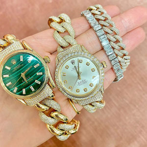 Gemnel 925 plata esterlina Vintage Punk Jumbo Cut Pave baguette tenis pulsera - Product Image 2