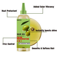 Minyak Rambut Alami Olive untuk Pengawetan Warna, Serum Pelindung Panas, dan Pelembut Rambut Kering Mengembang 3 in 1 Perawatan Rambut Salon