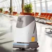 Robot pembersih industri kecil, penyapu lantai robotik cerdas, penyedot debu industri, robot pembersih komersial
