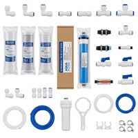 Kit de pièces pour filtre à eau RO : Réservoir sous pression, Vanne à boisseau sphérique, Raccord rapide, Boîtier de membrane, Système de tubes PE, Accessoires
