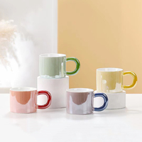 Taza de Cerámica de 350 ml con Logotipo Personalizado, Impresión en Ambos Lados, Taza de Café para Regalos, Estilo Ins