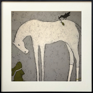 Art mural texturé minimaliste moderne |   Peinture décorative pour hôtel |   Papier haute densité 360 g/m² |   Encre écologique |   Encadré | - Product Image 1