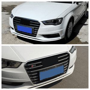 Kit carrozzeria auto a nido d'ape griglia in maglia anteriore per AUD-I <span class=keywords><strong>A3</strong></span> <span class=keywords><strong>2014</strong></span> 2015 2016 aggiornamento S3 stile Facekit fabbrica all'ingrosso accessori - Product Image 3