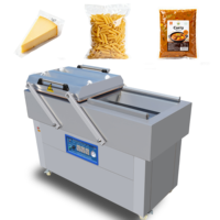 Machine d'emballage sous vide compacte et exquise à double chambre concave pour curry, fromage, produits laitiers et aliments