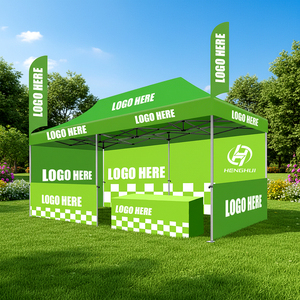 Tente de salon professionnelle 10x20 pieds avec impression de logo personnalisé, gazebo de marque, auvent hexagonal en aluminium 40mm 50mm pour événements commerciaux - Product Image 2