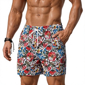 Shorts de plage décontractés pour hommes avec cordon de serrage et poches – Idéal pour les journées paresseuses au bord de la mer – Style patchwork élégant et décontracté – Imprimé 3D – Vêtements d'été - Product Image 4