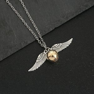 Collar Vintage de la <span class=keywords><strong>Snitch</strong></span> Dorada con Alas, Joyería para Fanáticos de la Película, Regalo para Niños y Adolescentes, Colgante de la Bola de Quidditch, Accesorios de Cosplay - Product Image 2