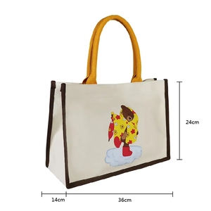 Customized Eco-Friendly Recyclable <b>Canvas</b> Long Handle Travel Tote <b>Bag</b> with <b>Large</b> Capacity Pockets - Product Image 5