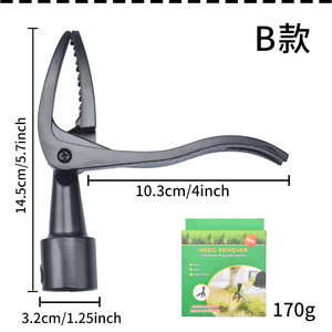 ZHCY Manual Weeder Fork Black Wooden Handle Garden <b>Tool</b> For <b>Weed</b> Removal And Transplanting - Product Image 4