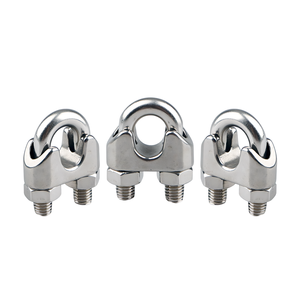 クランプワイヤーロープクリップM2/3/4/6/8/10/12/14mmワイヤーロープクリップケーブルボルトリギングハードウェアクランプ304ステンレス鋼 - Product Image 1