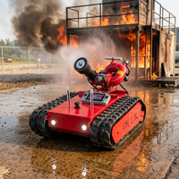 Plateforme robotisée sur chenilles pour la lutte contre les incendies, en matériau Q235, haute stabilité, absorption des chocs, fonctionnement facile, transmission d'images à distance