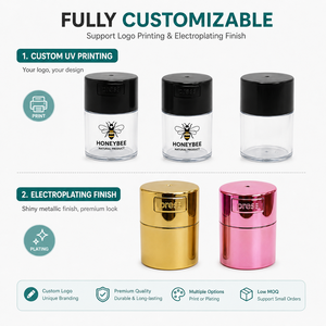 Contenitore Ermetico Sottovuoto da 80ml per Tabacco, Impermeabile, con Chiusura a Pressione e Logo Personalizzato per Erbe e Tabacco - Product Image 3