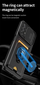 Funda de teléfono para <span class=keywords><strong>Samsung</strong></span> S22 Ultra A72, carcasa de soporte de anillo anticaída montada en el vehículo con ranura para tarjeta, venta al por mayor de fábrica - Product Image 4