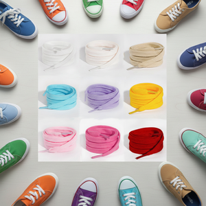 WEGOODZF Lacci per Scarpe Sportive Personalizzati in Poliestere, Accessorio Premium per Sneakers Casual, Larghezza 8mm, Alta Qualità, Venduti in Coppia - Product Image 2