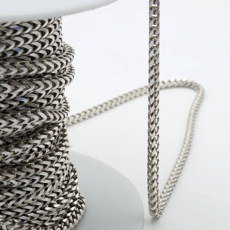Wholesale Sterling Silver 925 Fox Tail Chain Roll