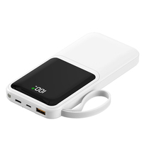 Power Bank Baterai Li-Polymer 10000mAh 22.5W Pengisian Cepat yang Dapat Disesuaikan dengan Dua Port USB & Tipe-C untuk Perjalanan Bisnis