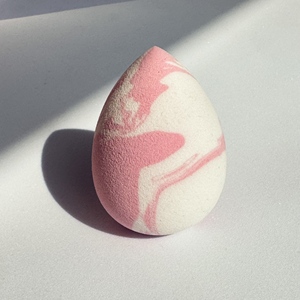 高级可定制大理石设计弹性美容海绵鸡蛋光滑化妆应用无缝混合化妆粉扑 - Product Image 2