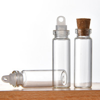 11mm Baïonnette Bouchon En Bois Bouchon En Caoutchouc 2ml Mini Bouteille En Verre Transparent Emballage De Poudre Médicale