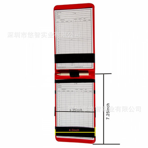 Funda para tarjetas de puntos de golf de cuero PU con compartimento para lápiz integrado; funda para puntos de torneo. - Product Image 4