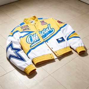 <span class=keywords><strong>Veste</strong></span> de Course Moto <span class=keywords><strong>en</strong></span> <span class=keywords><strong>Cuir</strong></span> PU pour Homme, Style <span class=keywords><strong>Motard</strong></span> Court, Personnalisable avec Écussons Brodés, Tendance Streetwear - Product Image 4