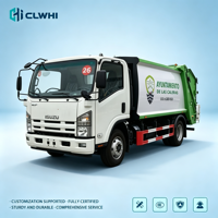 Camion Compacteur de Déchets Isuzu ELF 4x2 en Promotion, Camion d'Assainissement pour Collecte Urbaine, Vente Directe Usine