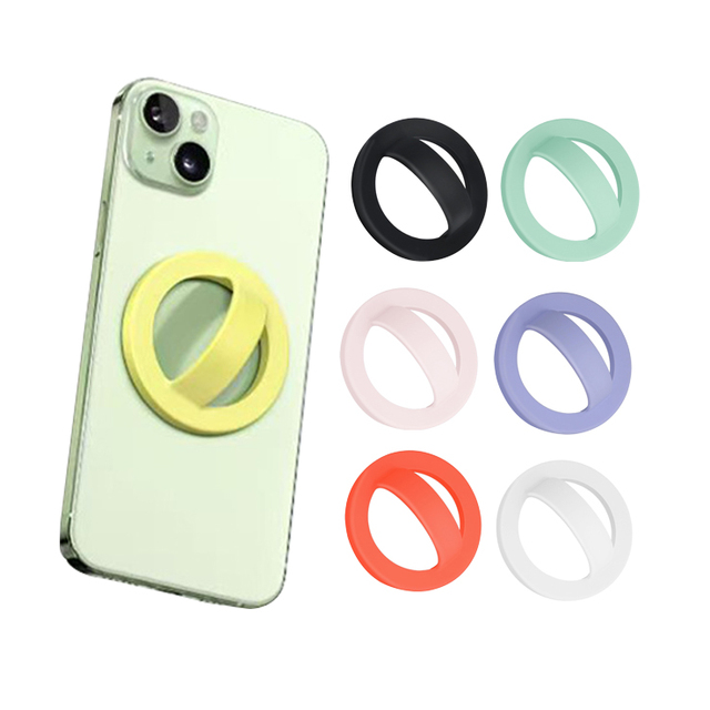 Portable and Flexible Silicone Magnetic Ring Phone Holder Compatible for Iphone 16 15 14 13 12 11 Pro Max Plus Phone Grip