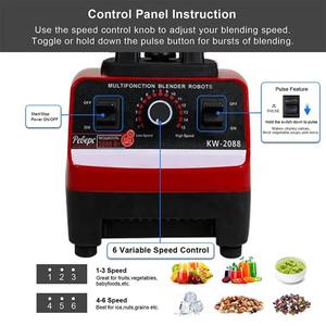 Gelas ganda <span class=keywords><strong>2</strong></span> dalam 1 elektrik untuk penggunaan di rumah, Mixer Blender jus makanan dapur kecepatan tinggi 4500w - Product Image 5