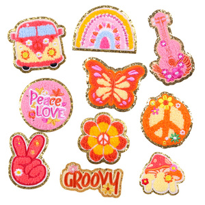 Wholesale Heat Press <strong>Cute</strong> Chenille Embroidery Patches Iron-on Shaped Design Patch Custom Chenille Paytch for Clothing Hat <strong>Bags</strong> - Product Image 2