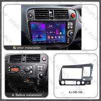 Hochwertiges 9-Zoll-Gunmetal-Grau Horizontales Einbau-Innenausstattungs-Upgrade-Kit für Honda Civic 2008-2011 RHD Auto-Umbau-Zubehör