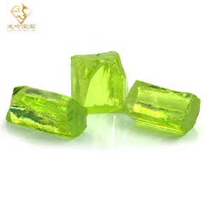 Piedras DE CIRCONIA cúbicas sueltas 5a de alta calidad Color verde manzana Material áspero Precio por kilogramo - Product Image 2