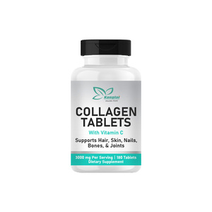 Comprimés de collagène à marque privée <span class=keywords><strong>3000</strong></span> <span class=keywords><strong>MG</strong></span> avec vitamine C pour renforcer les cheveux, hydrater la peau, favoriser la résilience des ongles, des os et des articulations - Product Image 1