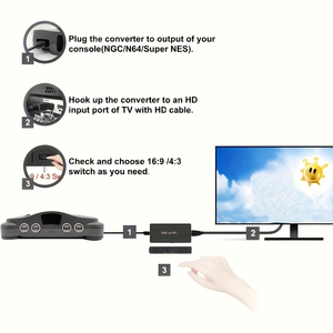 Adaptador de N64 a HDMI con Salida de 720P/1080P, Convertidor HDMI Universal para N64/SNES/GameCube/PS1/NES, Conexión y Uso Inmediatos - Product Image 4